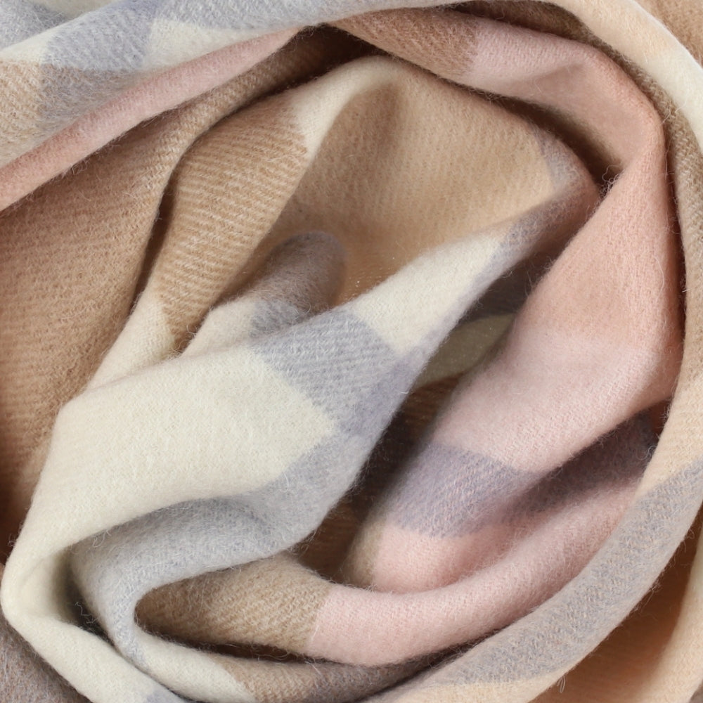 Bufanda beige de cuadros de lana 100 % – Londres