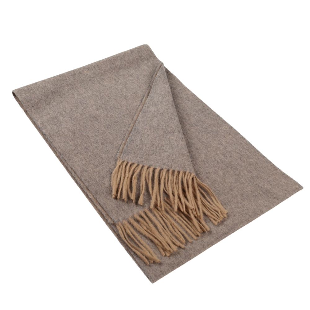 Bufanda gris beige de 100% cachemira para mujer París (1)