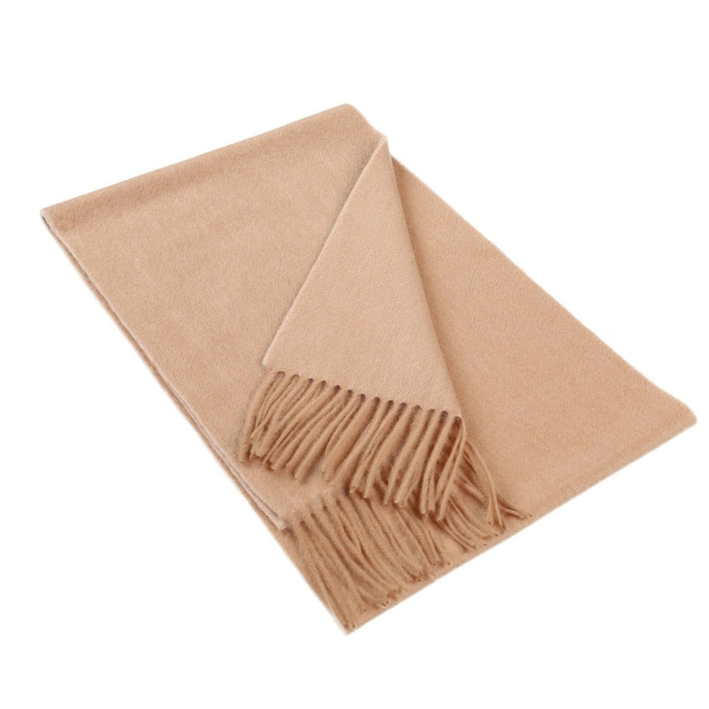 Bufanda de invierno beige claro de cachemira para mujer París (1)