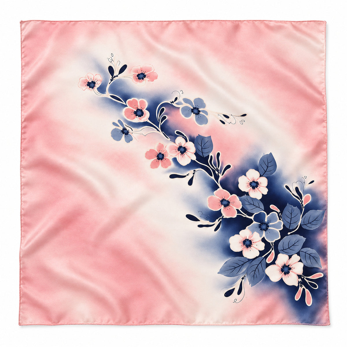 Pañuelo de seda rosa 90x90 (prueba)